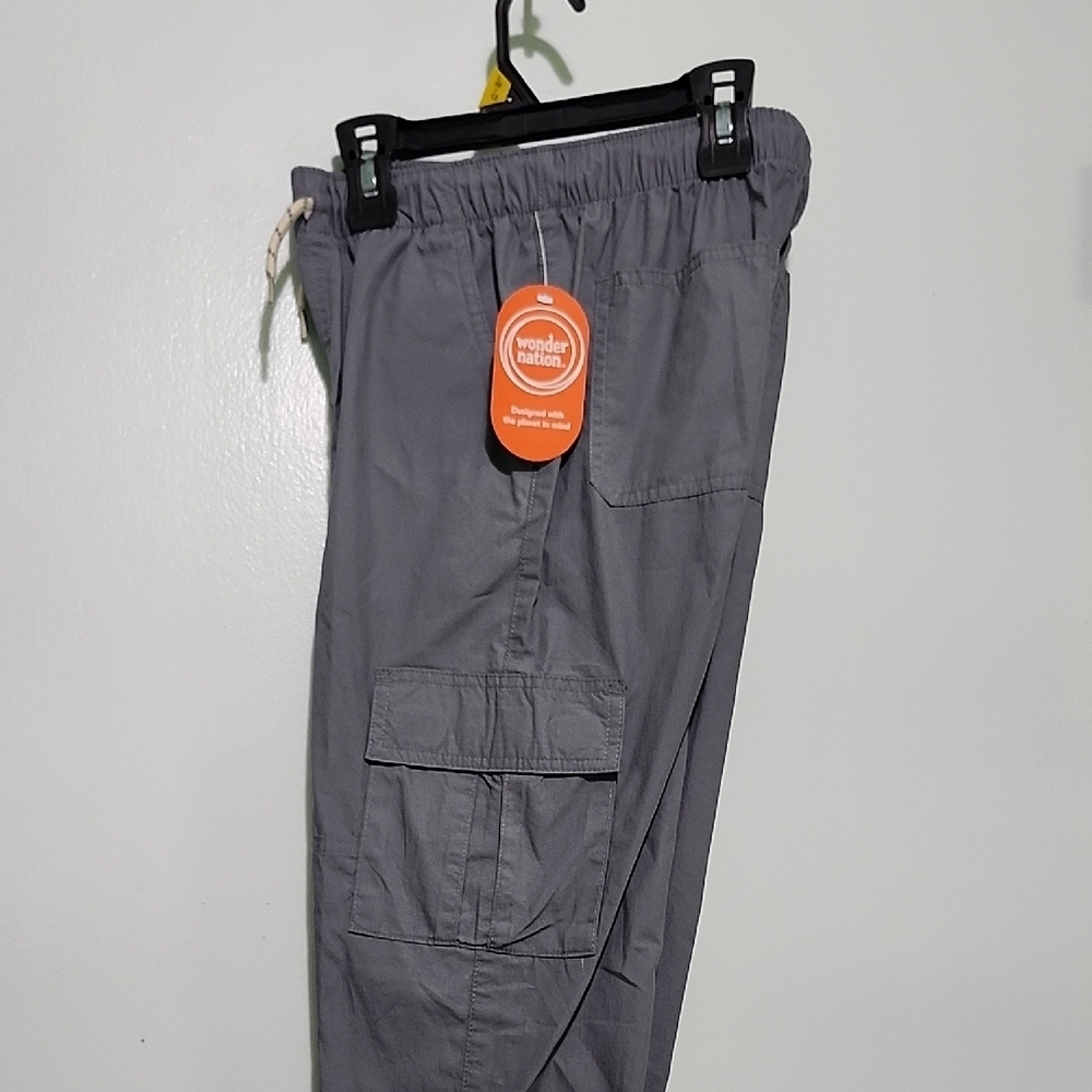 Wonder Nation Gray Casual Bottoms with Elastic Waistband